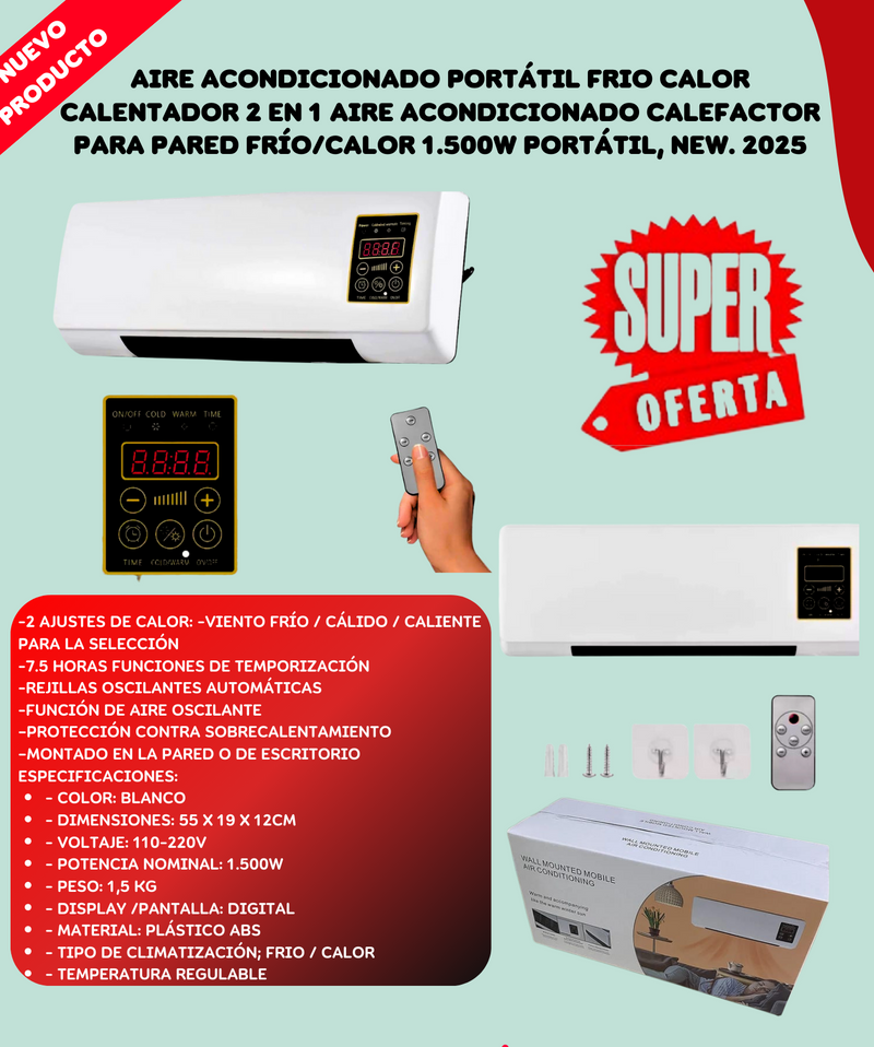 Aire Acondicionado Portatil Frio Calor